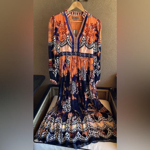 NWT Anthropologie Bhanuni by Jyoti Patterned Maxi Dress Size 0 - Picture 2 of 11